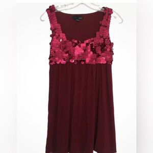 Y2k Women's Sleeveless Sequin Top or mini.